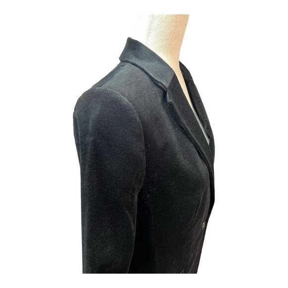Banana Republic Womens Long Lean Velvet Blazer~Size Unknown (No Tag)~Black L5 08 - Picture 3 of 11
